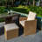 Karelia 4 - Person Patio Dining Set Rectangular Table with Cushions Included