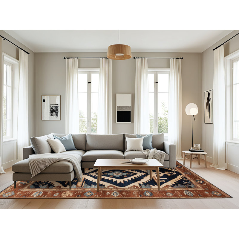 Tapis brun lavable à la machine, Rectangle 6 pi x 9 pi