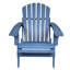Chaise de patio bleue en bois massif avec option pliable - pour le jardin, la cour, le porche, la terrasse de la piscine, confortable en terrasse