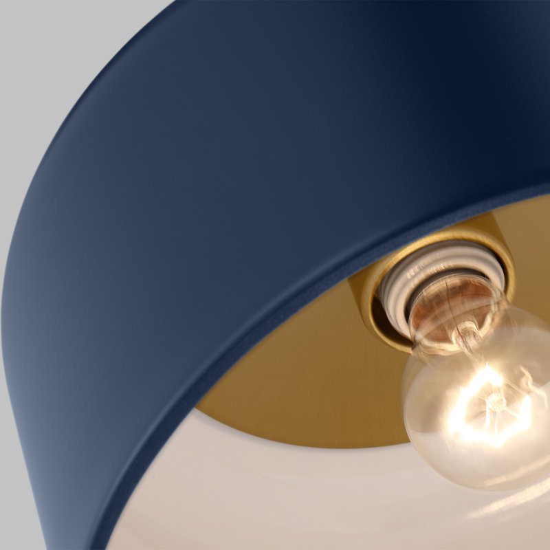 Malone 1 - Light Flush Mount, Navy, 7" H x 10.75" W x 10.75" D