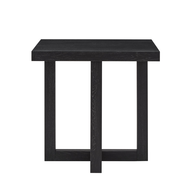 Valluri Contemporary End Table, Black, Black