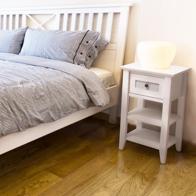 Feldspar 45cm W Solid Wood Bedside Table