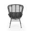 Mobilier d'extérieur gris avec structure en fer et coussins de chaise rembourrés et rembourrés