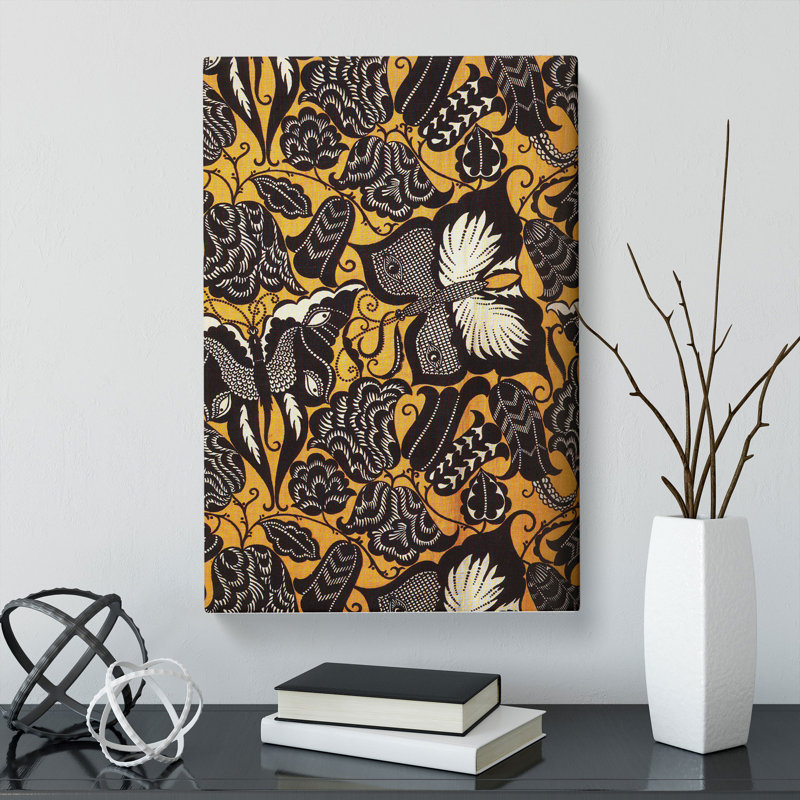 Butterfly Design by Koloman Moser - Wrapped Canvas, 50cm H x 35cm W x 3cm D