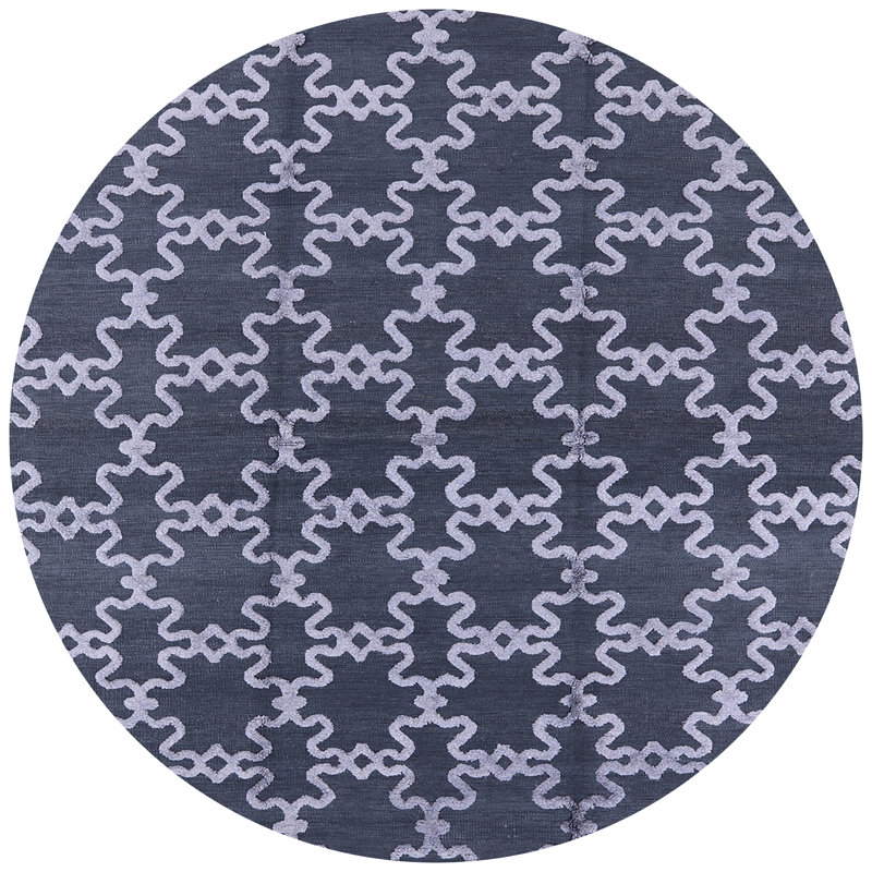 Tapis oriental bleu marine Leonard, Rond 4 pi