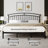 Einhomn  King Size Metal Platform Bed With Victorian Style Headboard, Heavy Duty Steel Slat Support, 12"under Bed Storage,easy Assembly, Black-1217625970-1217625975