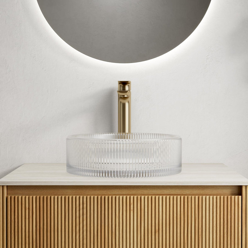 Lavabo vasque rond en verre, Transparent