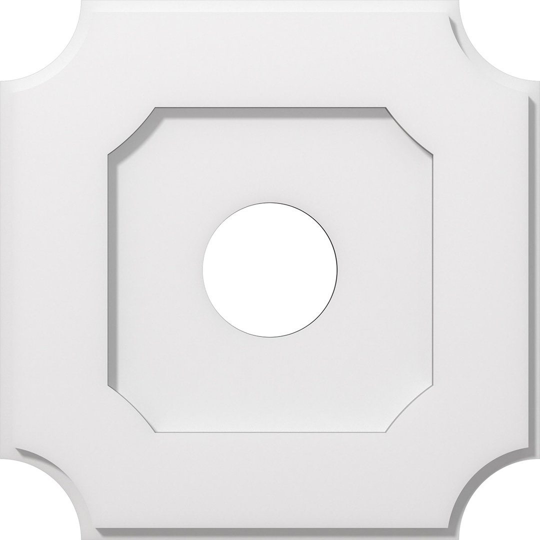 Locke Architectural Grade PVC Contemporary Ceiling Medallion Ekena Millwork 