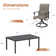 63" Outdoor Dining Set with Rectangular Dining Table and 6 PVC-coated polyester Swivel Dining Chairs