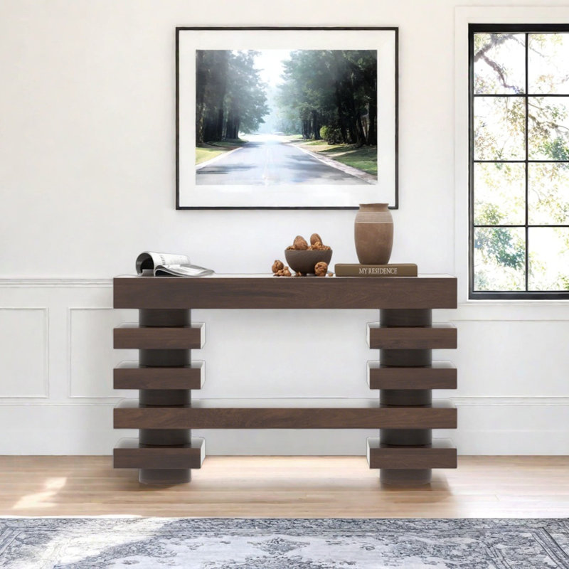 Retro Minimalist Console Table, 33.46" H x 43.31" W x 15.75" D