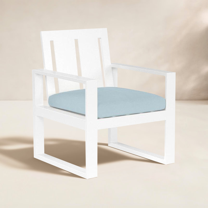 Newport Outdoor Dining Armchair, Canvas Skyline Sunbrella®