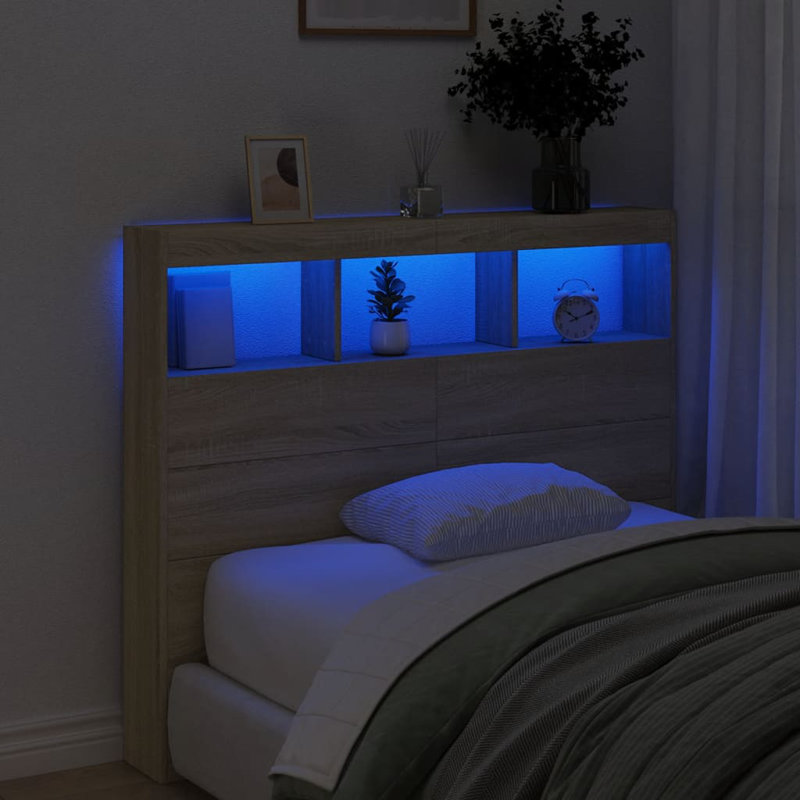 Cedria Headboard, Sonoma Oak, Small Double - 120 x 190 cm