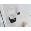 Meuble-lavabo mural 24 po avec lavabo en céramique et armoire latérale, portes à fermeture en douceur, armoire combinée 00212WHK-06324BCT