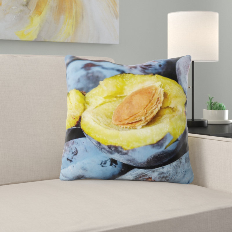 Coussin décoratif prune