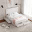 Base de lit en bois avec rangement à 6 tiroirs, lit plateforme avec support en lattes de bois-114660913