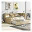 Lit de jour simple avec couchette, armoires de rangement et ports USB-646502460