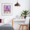 Prismatic Pink Bow & Dress, reproduction encadrée sous verre, design par Jess Stempel