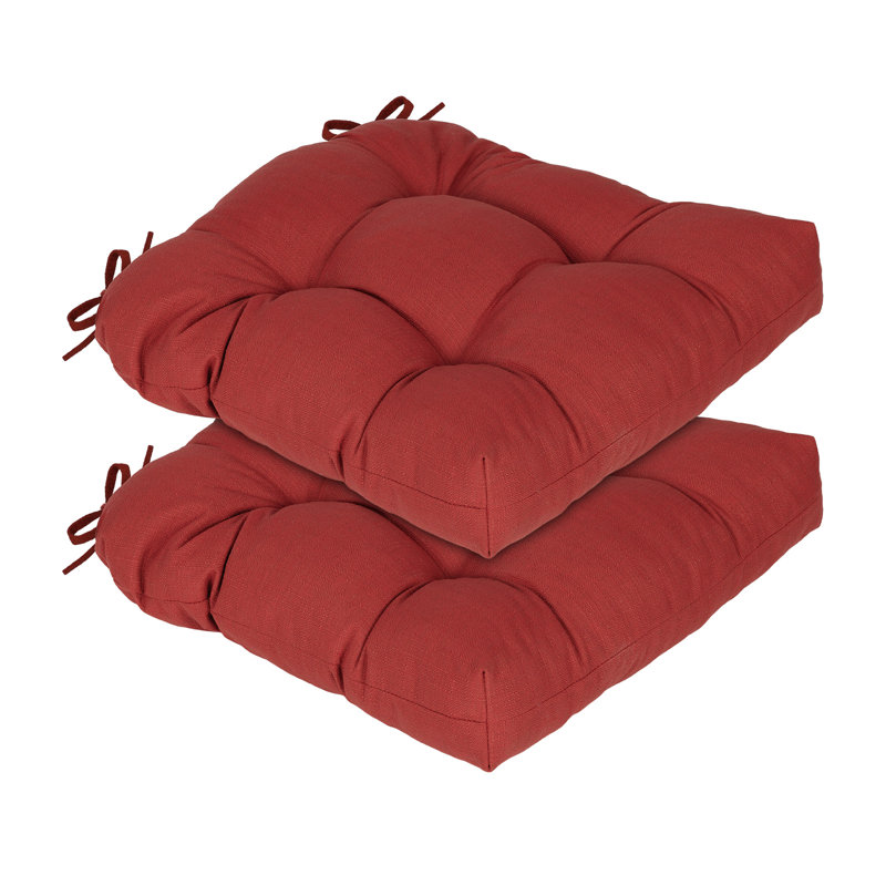 Coussins de chaise touffetés pour l'extérieur, Brun