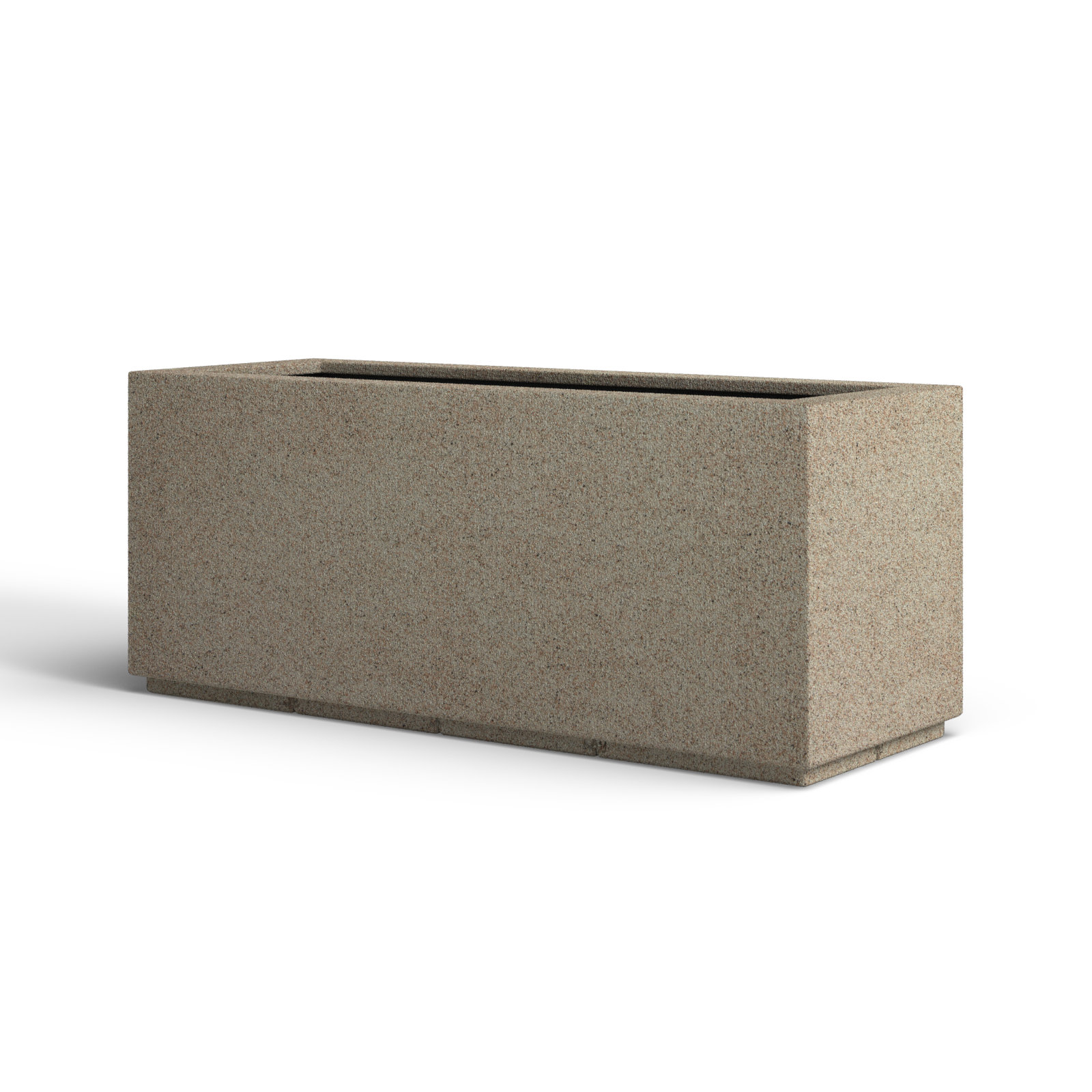 Gita Planter Box, Sandstone Granite, 19" H x 46" W x 17" D