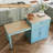 78.74''Solid Wood Kitchen Island with Extendable Dining Table and Storage, Mobile Kitchen Cart with Lockable Wheels-494706257