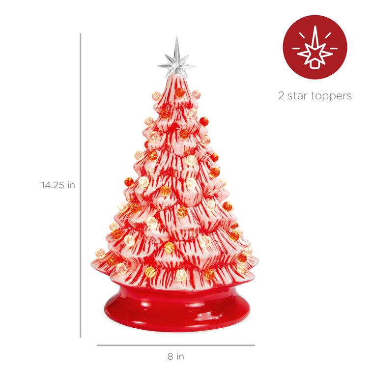 The Holiday Aisle® Ceramic Christmas Tree That Lights Ups - Inspired  Vintage Christmas Tree - Light Up Tree & Reviews