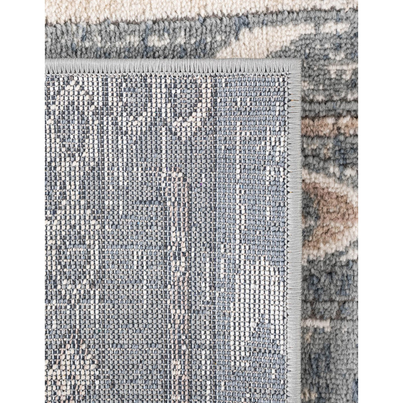 Tapis bleu marine / ivoire Josephus, Carré 13 pi 1 po