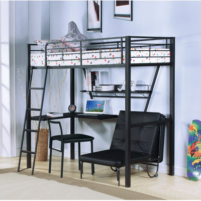 Lit mezzanine simple avec bureau intégré Henn par Isabelle & Max ™