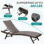 Chaise longue d'extérieur en osier 2 pièces