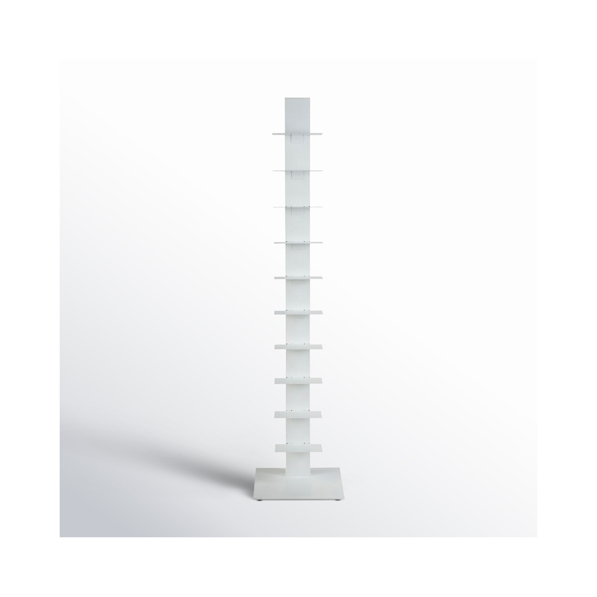 Ajax Narrow Bookcase, White