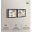 Ensemble décoratif mural bohème « Blended Forms Duo Shadowbox Print Gold » par Art Remedy, cadre noir, 12 x 12-168680577-168680580