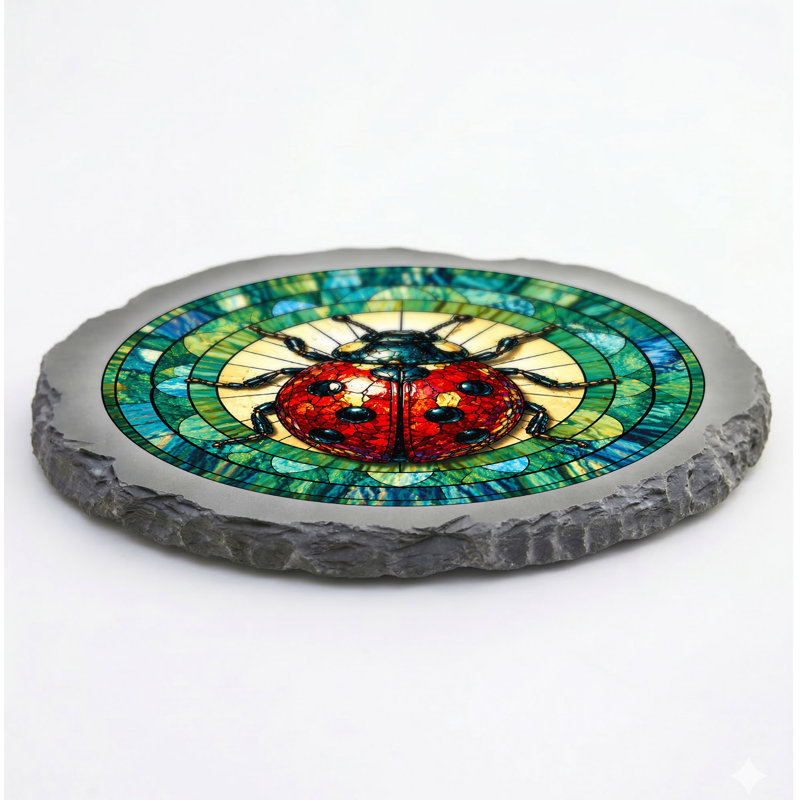 STAIN GL LADYBUG STONE GRAY