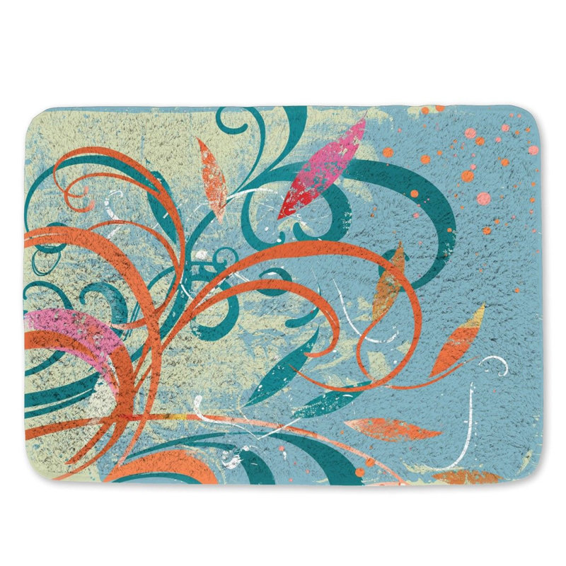 Graice Microfiber / Microsuede Non-Slip Bath Mat, 21"W x 34"L