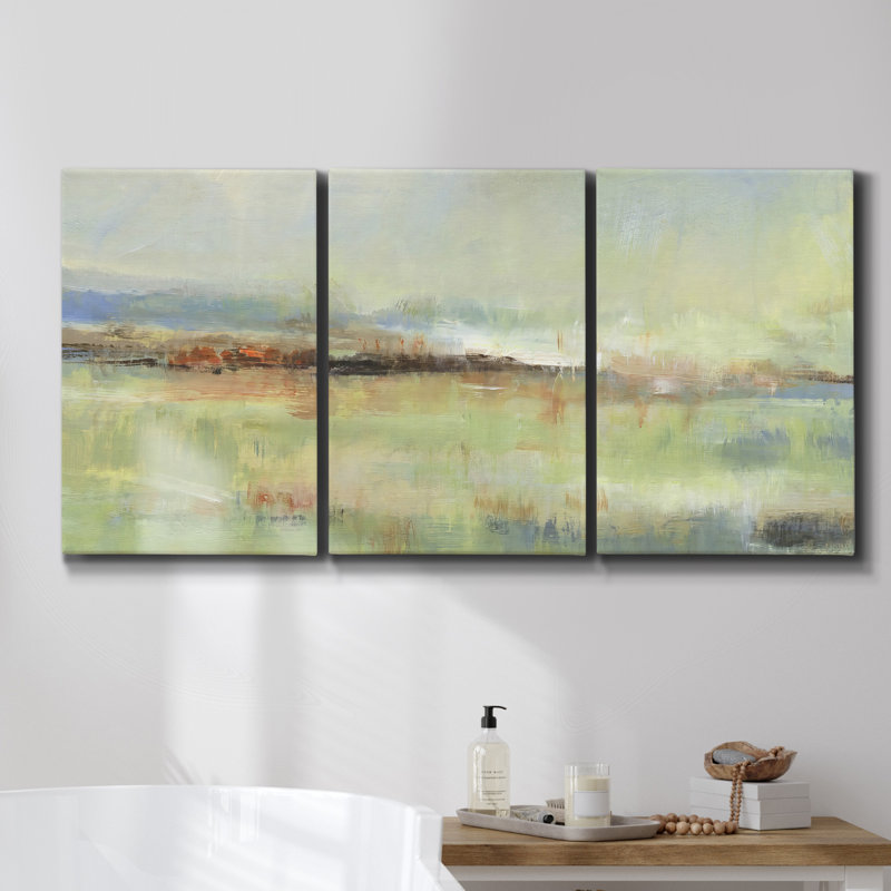 «Disconnect Phenomena On Canvas», reproduction de 3 pièces, H 48 po x l 96 po x P 2 po