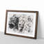 Portrait Of A Proud Lion - Single Picture Frame Print on MDF-56892363-56892359