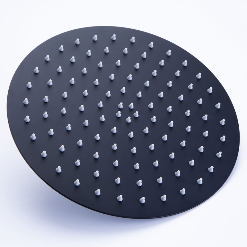 Pomme de douche fixe Rain, Noir mat