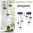 3-Light 5.1" Wide Semi Flush Mount Ceiling Light With Water Glass-1324760123