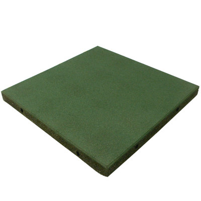 Eco-Safety 2.5'' Black Rubber Playground Tiles
