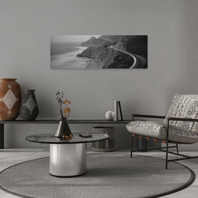 Dusk Highway 1 Pacific Coast CA USA by Thomas Winz - Wrapped Canvas Panoramic Print