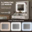 Table de coiffeuse avec station de charge miroir éclairée ports USB blanc