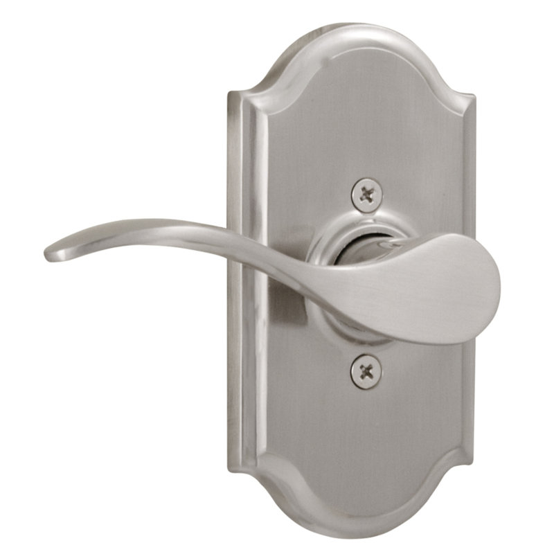Bordeau Single Dummy Door Lever, Satin Nickel, Right Hand