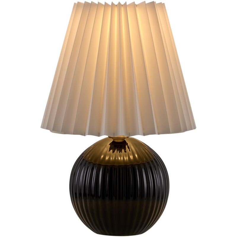 Nelie Ceramic Accent Table Lamp, Black