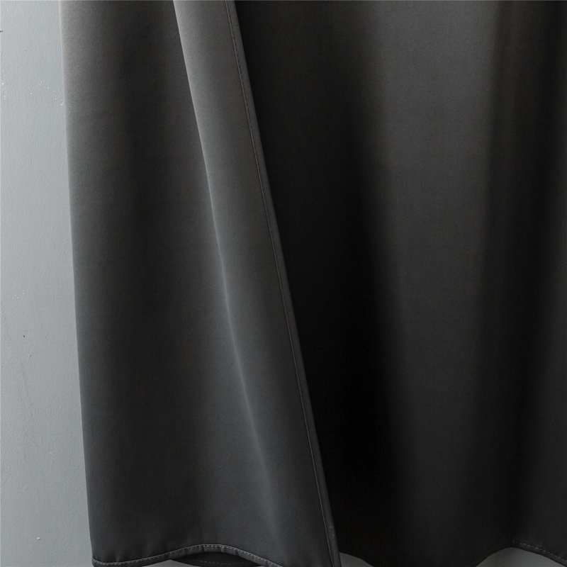 Rideau occultant en polyester, L 42 po x L 84 po, Gris foncé