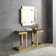 51'' Glass Top Console Table