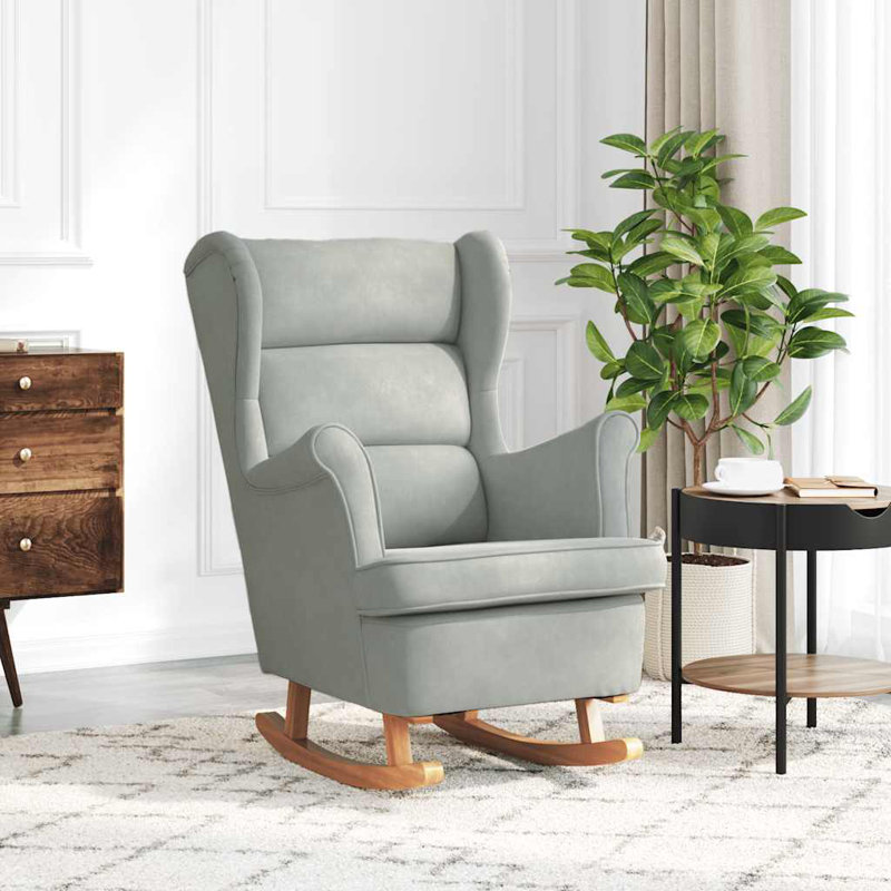 Chaise berçante Jalik, Gris clair