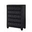 Commode capitonnée en cristal capitonnée à 5 tiroirs Sophia-120864318