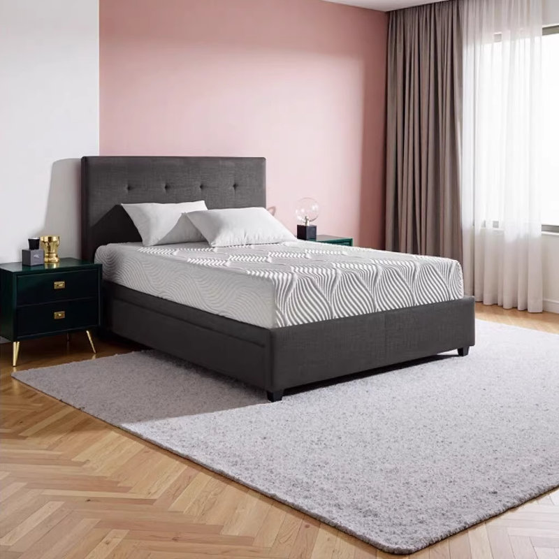 8-inch Queen Size Gel-Infused Memory Foam Mattress, Firm Support, White Tencel Cover, Mattress in a Box, Queen