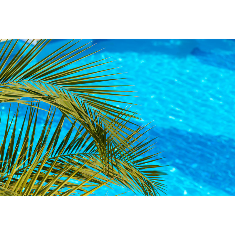 Poolside On Tropical Beach - Wrapped Canvas Print, 30cm H x 46cm W x 3.8cm D