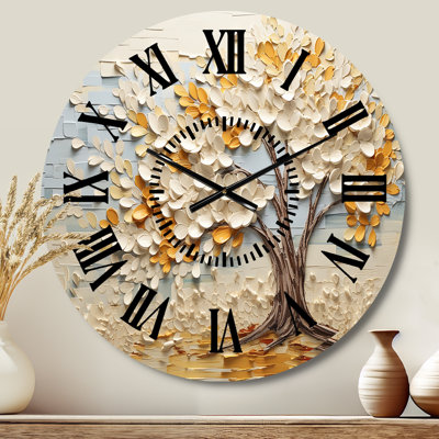 Minimalism American Basswood Tree IV - Tree Black Face Wall Clock