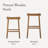 Maven Lane Vincent Wooden Kitchen Stool-655363867-655363860