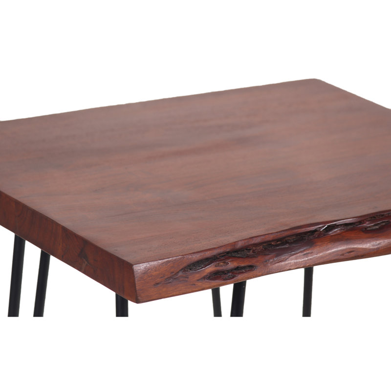 Solid Wood Top End Table